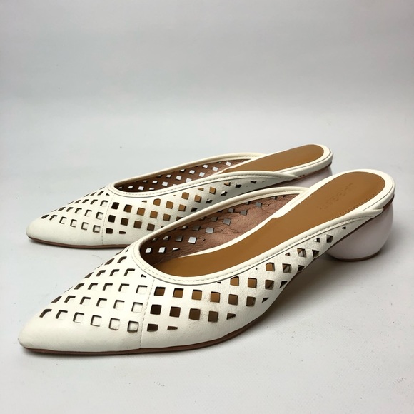 JAGGAR The Label Cage White Leather Heels 6.5 - Picture 4 of 8